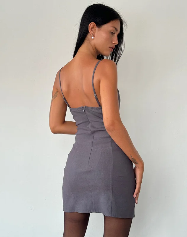 Inila Mini Dress in Tailoring Grey