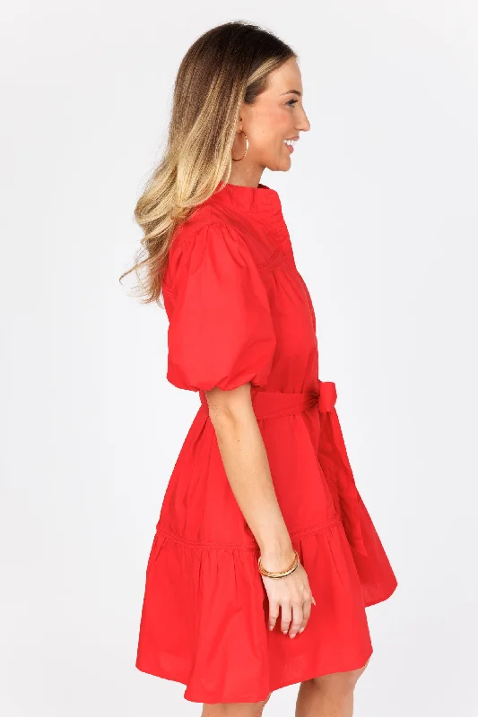 Jane Dress- Red