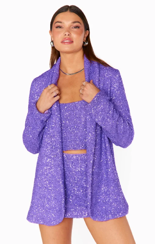 All Night Skort ~ Violet Sequins