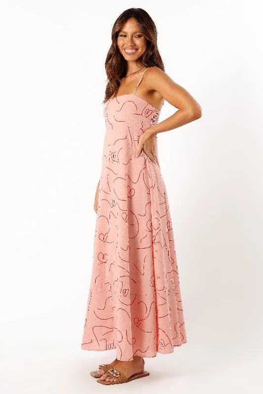 Brea Maxi Dress - Pink Swirl