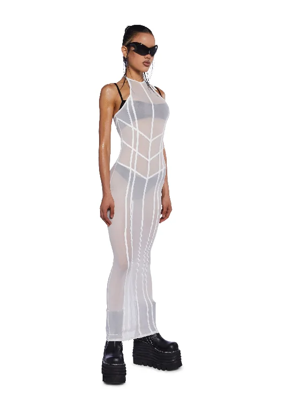 Charged Mesh Maxi Dress