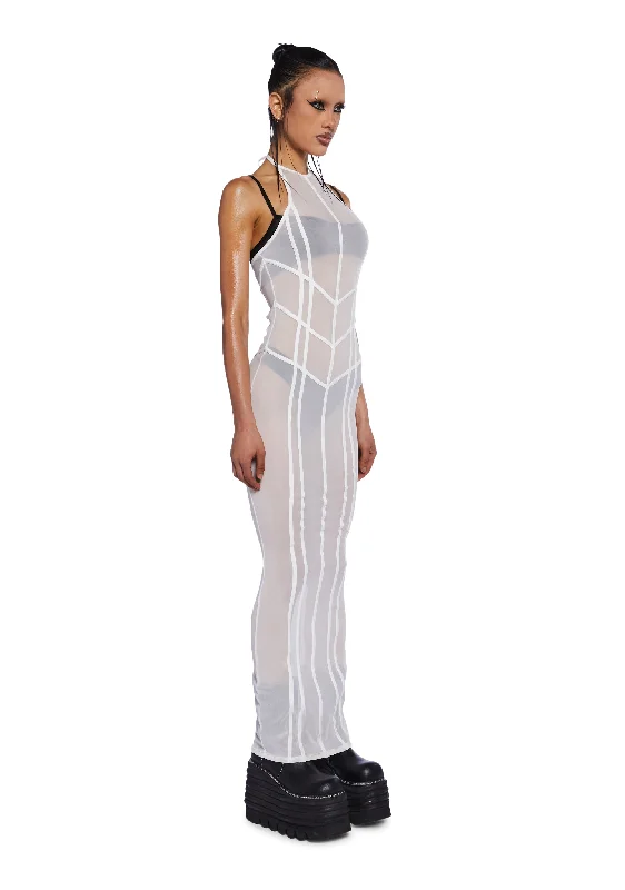 Charged Mesh Maxi Dress