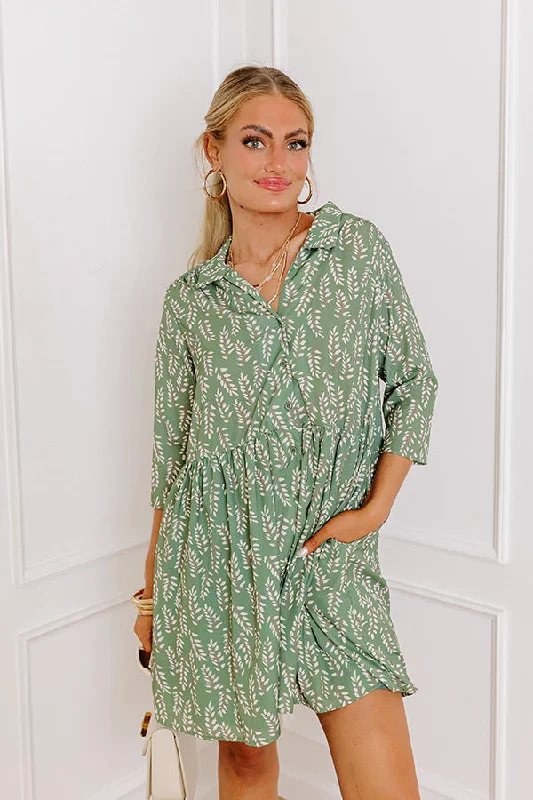 Cheery Mood Tunic Dress In Pear