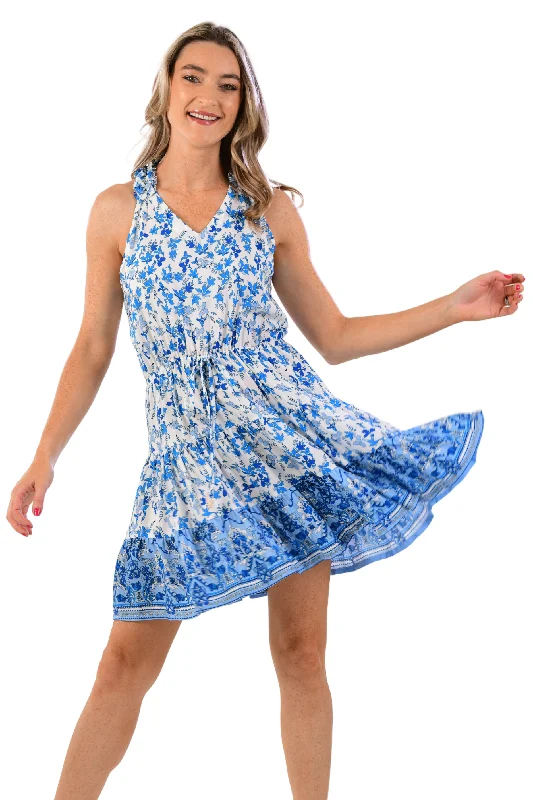 Caitlin Dress / Cobalt Floral