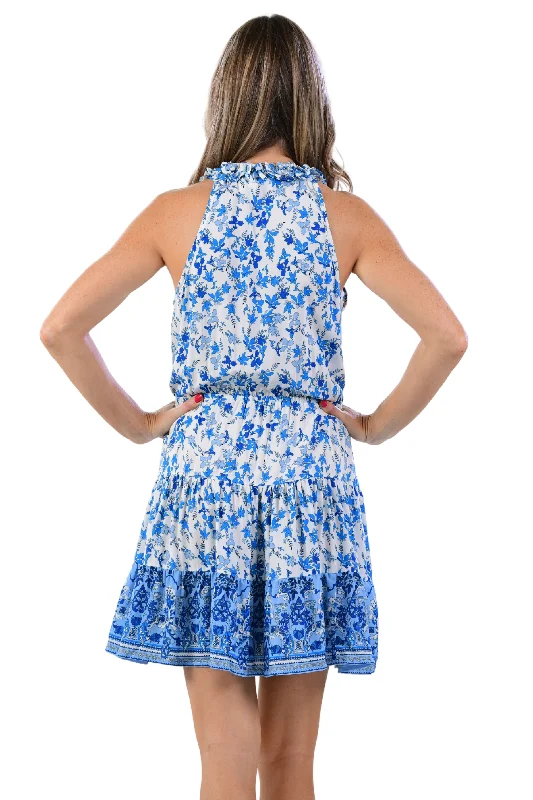 Caitlin Dress / Cobalt Floral