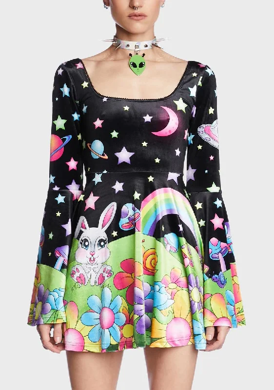 Happy Planet Bell Sleeve Dress