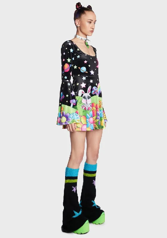 Happy Planet Bell Sleeve Dress