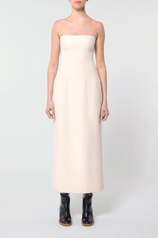 Immanuel Knit Dress in Ivory Merino Wool