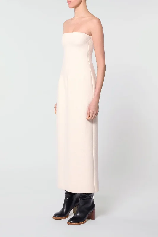 Immanuel Knit Dress in Ivory Merino Wool