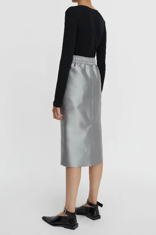 Penny Midi Skirt in Platinum