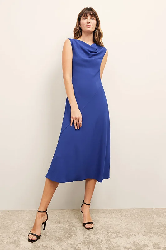 Priya Dress - Eco Heavy Soft Wave :: Royal Blue