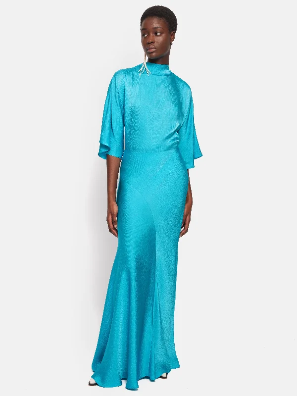 Roksanda Satin Maxi Skirt | Blue