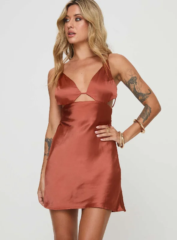 Incredible Savings Inside!Alexo Mini Dress Rust