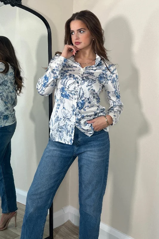 Shop More, Spend Less!Carlie Blue Print Shirt
