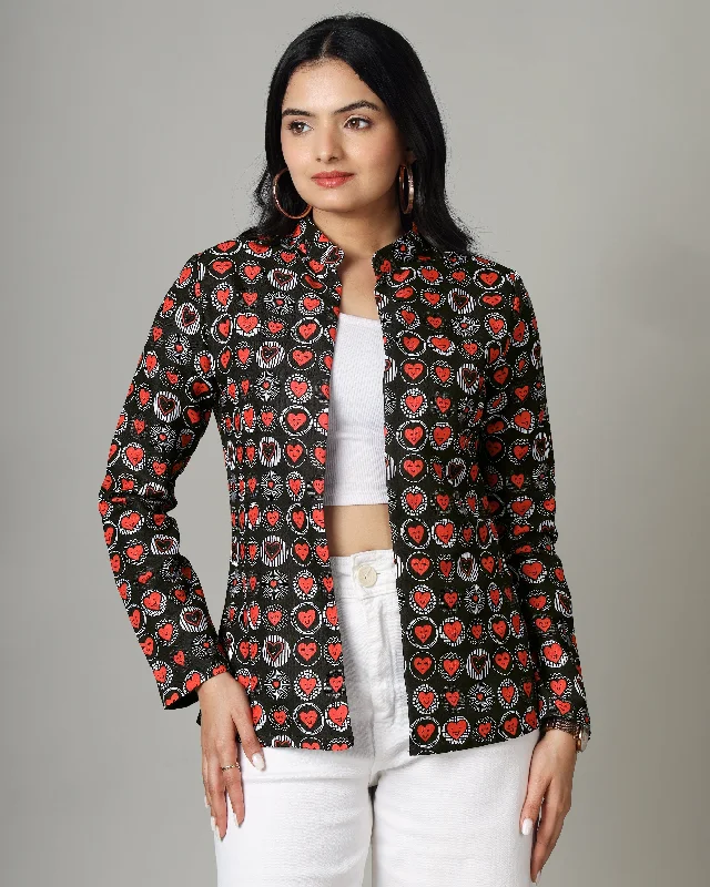 Get the Best for Less!Enchanting Hearts on Women's Jacket