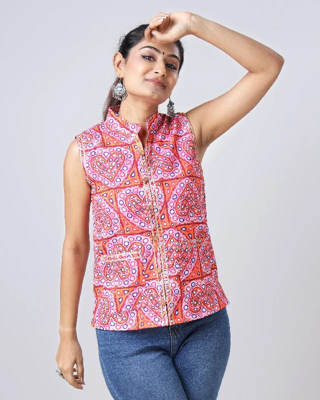 Best Offers of the Month!Festival Flair: Sleeveless Front Pocket Jacket For Women