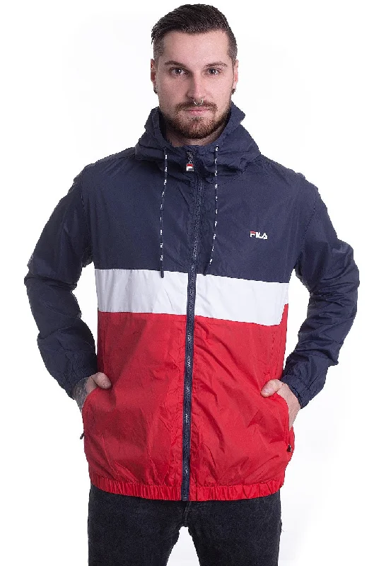 Price Drop Alert!Fila - Urban Line Bertalan Basic Black Iris/True Red/Bright White - Windbreaker