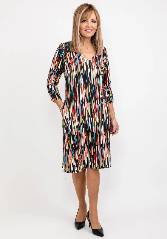 Save More Than Ever!Leon Collection Drop Print Dress, Multi