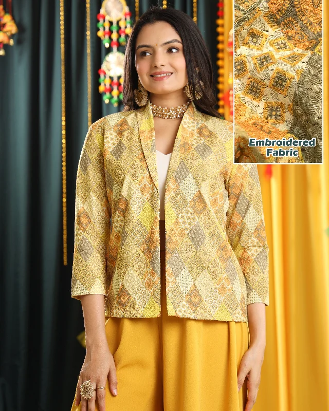 Find Your Perfect Deal Today!Haldi Function Attire: Embroidered Womens Jacket