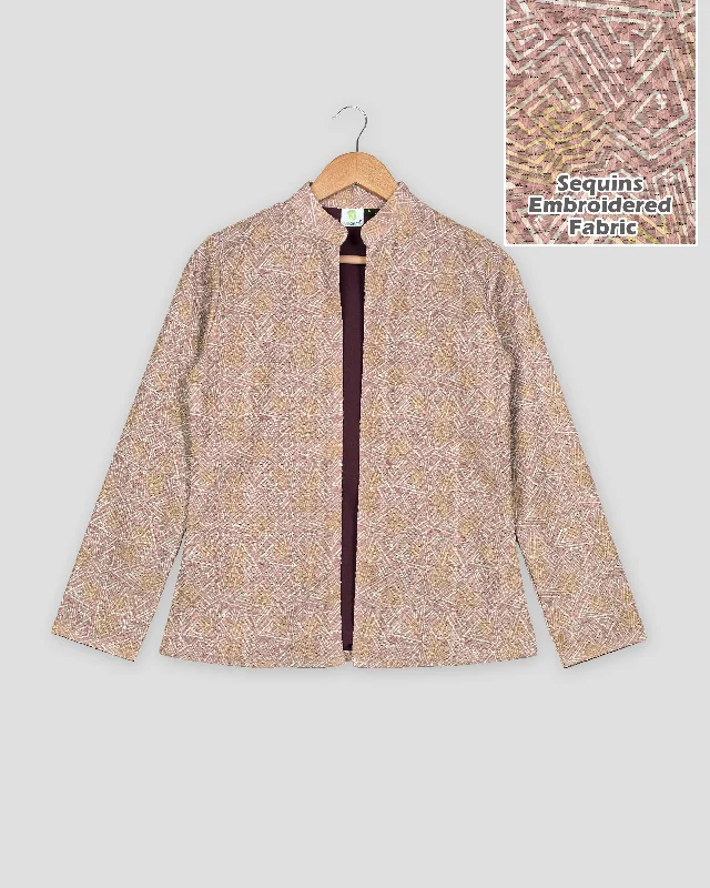 Steals and Deals Await!Hang Out in Style: Geometric Embroidered Jacket