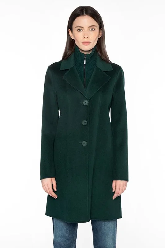 Every Deal is a Steal!Knit Insert Notch Collar Coat