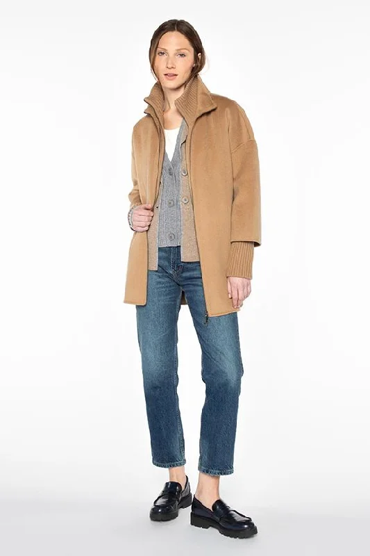 Incredible Savings Inside!Knit Insert Zip Mock Coat