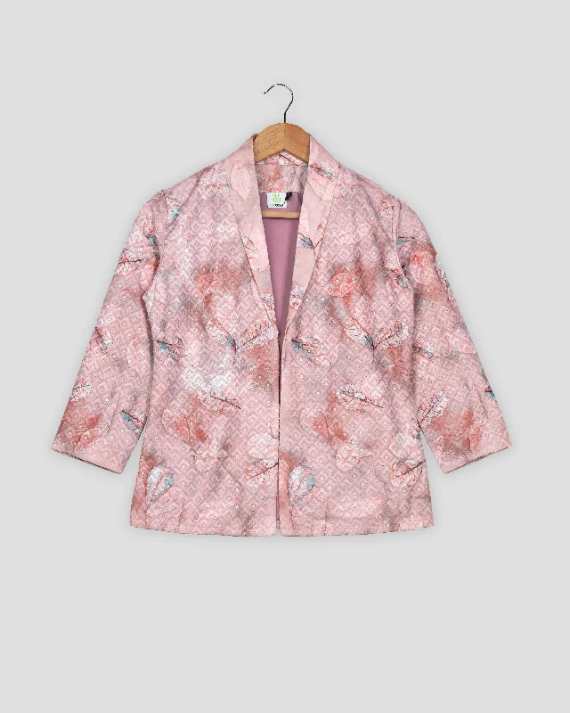 Hottest Discounts of the Year!Lux Geometric Embroidery Work Leafage Womens Jacket