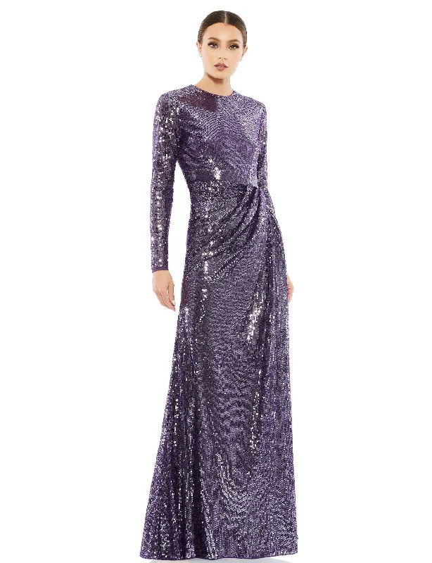 Savings You Can’t Ignore!Mac Duggal 10824 Formal Long Sleeve Sequins Dress