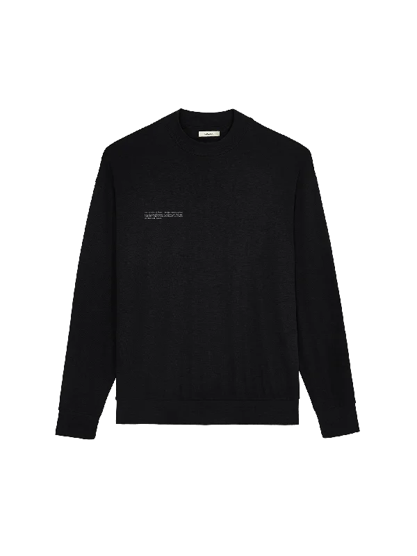 Save More When You Shop More!Men's Seaweed Lyocell Fine Knit Top—Black