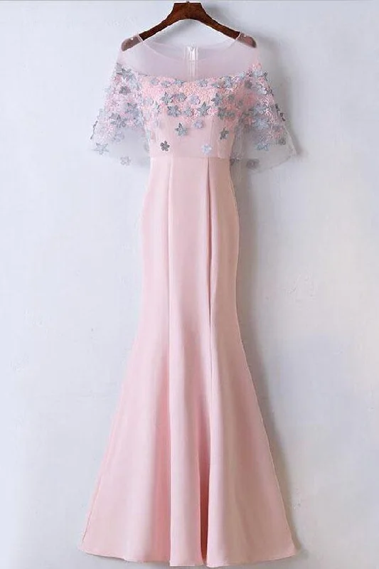 Shop Early, Save Big!Mermaid Floor Length  Affordable Pink Prom Dresses Party Dresses PG517