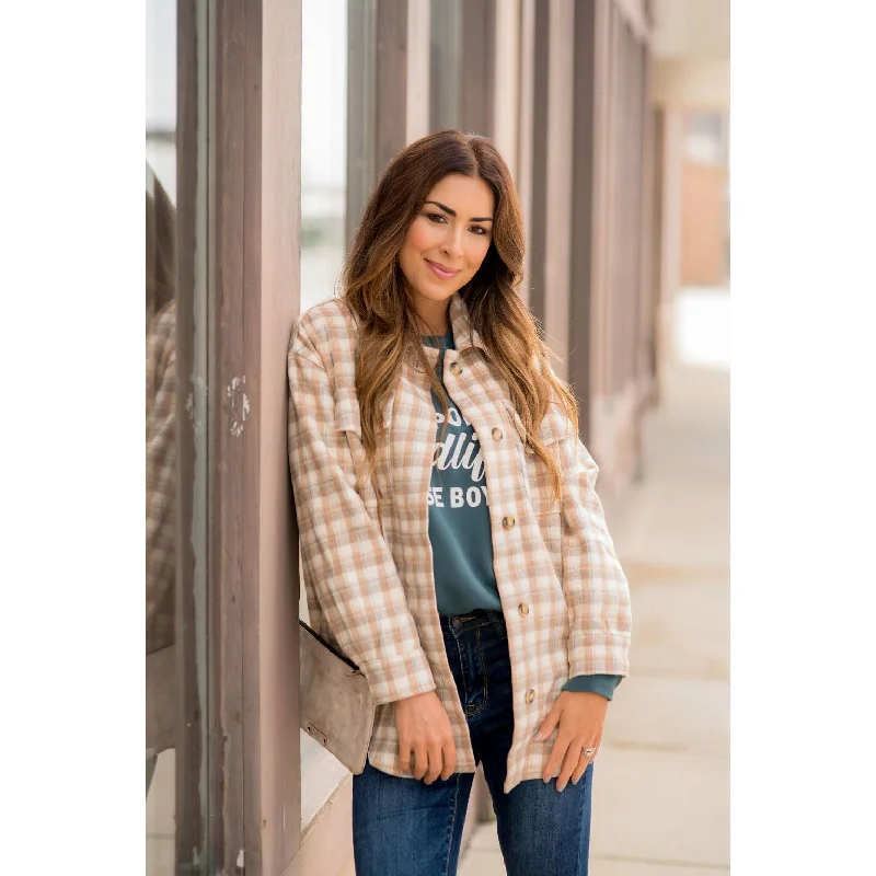 Score Big Savings Today!Mini Square Plaid Shacket