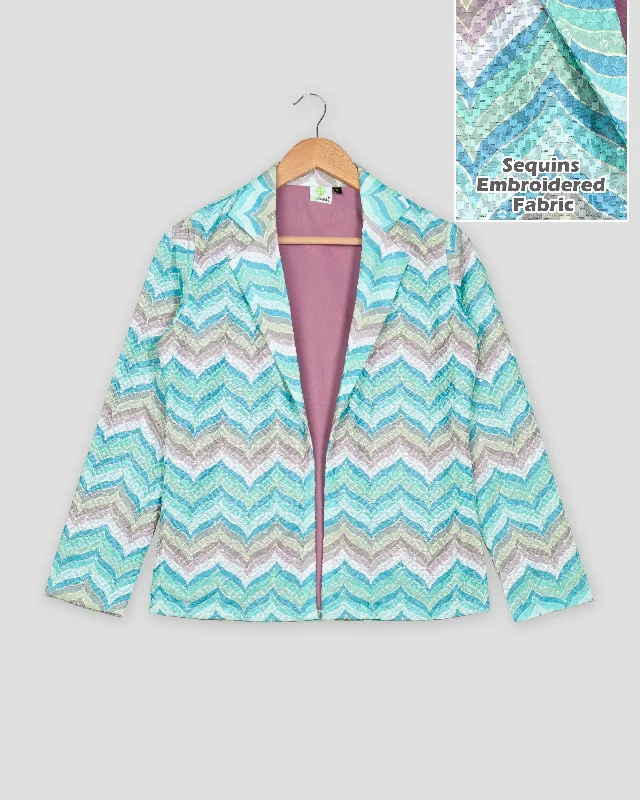 Stock Up and Save!Monsoon Magic: Chevron Embroidered Jacket