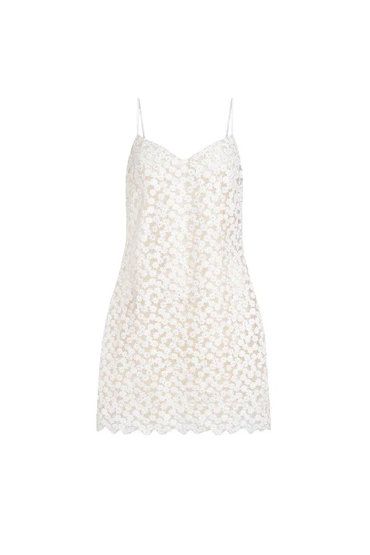 Shop Today, Save Tomorrow!Porter Trapezoid Spaghetti Strap Lace Mini Dress