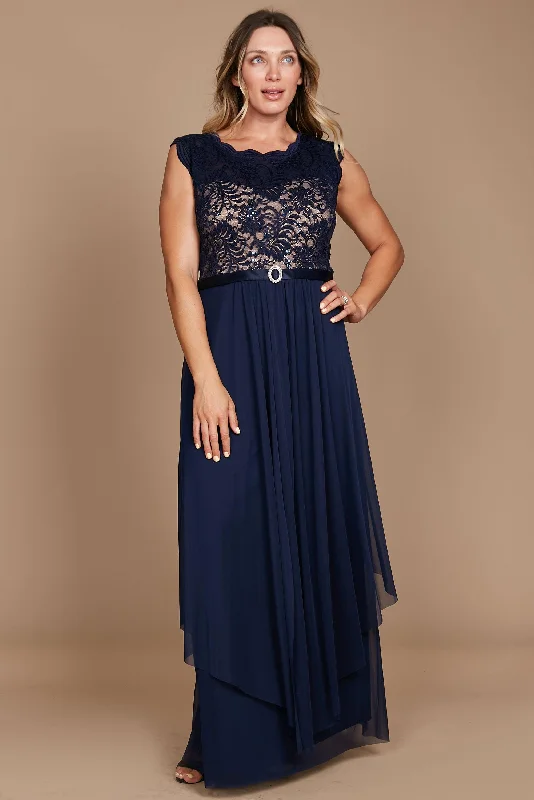 Hurry, Sale Ends Soon!R&M Richards 9406W Long Plus Size Formal Dress