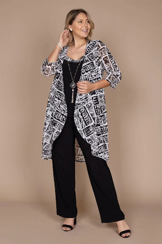 Time to Save Big!R&M Richards 7248 Printed Mesh Jacket Pant Suit