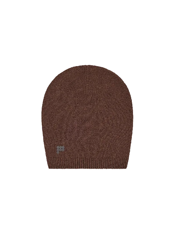 Grab Yours Before It’s Too Late!Recycled Cashmere Beanie—chestnut brown