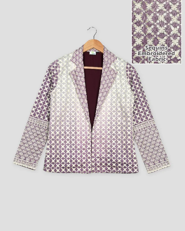 Upgrade for Less!Royal Edit: Purple Premium Embroidered Jacket