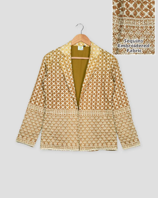 Steals and Deals Await!Royal Edit: Yellow Premium Embroidered Jacket