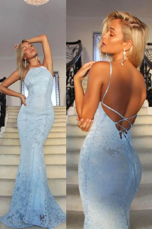 Shop Early, Save Big!Simple Lace Mermaid Floor-Length Evening Dresses Prom Dresses  PG534