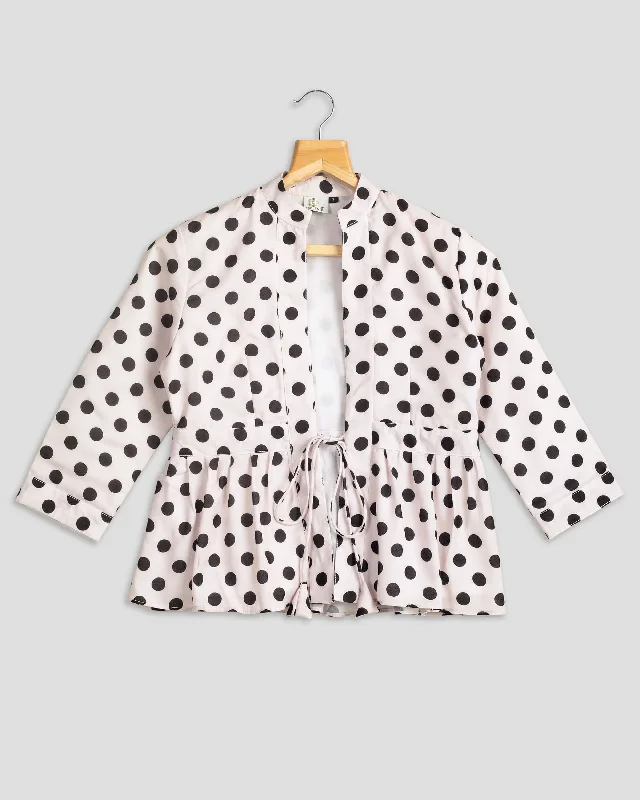Your Favorite Sale is Back!Smart Polka Dots Frill Jacket For Women