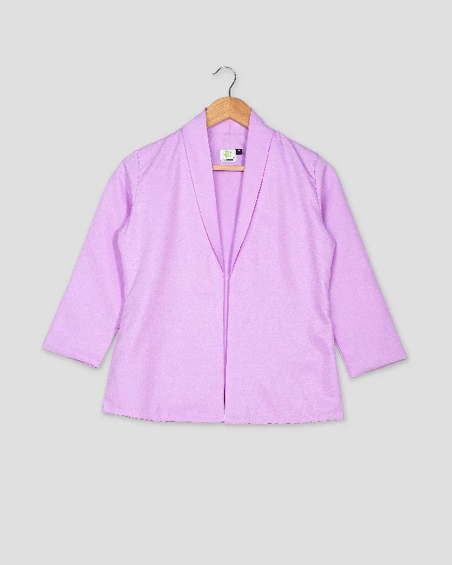 Exclusive Deals Just for You!Solid Edit : Plain Lavender Purple Jacket For Women