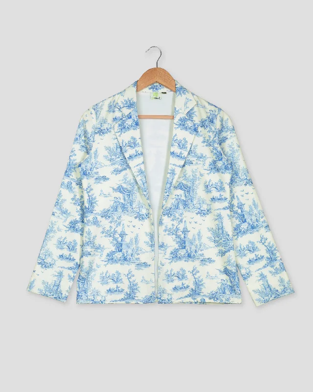Stock Up and Save!Spring's Chic Cover-Up: Women's Toile Print Jacket
