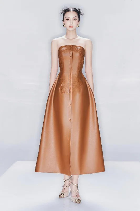 More Discounts, More Joy!Tassel A-line Sleeveless Leather Ankle Length Dress