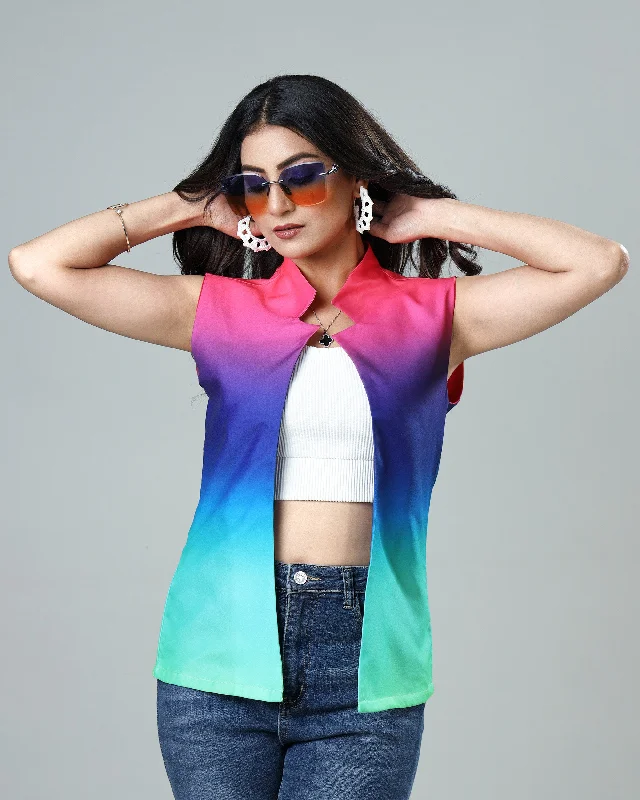 Save Money, Shop Happy!The Ombre Look: Women's Sleeveless Jacket