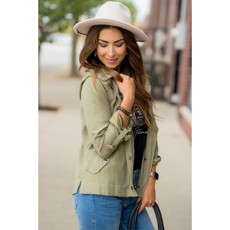 Save More When You Shop More!Utility Zipper Jacket