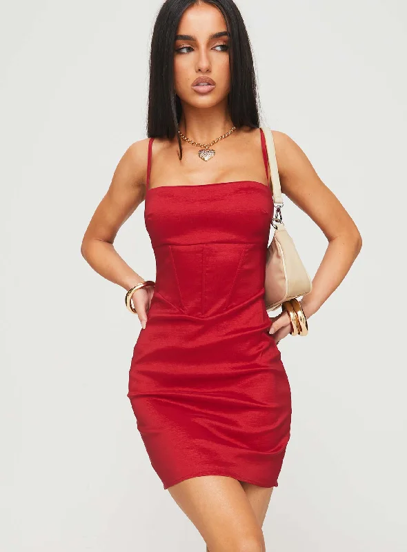 Save Up to 50% Off!Warrander Mini Dress Red