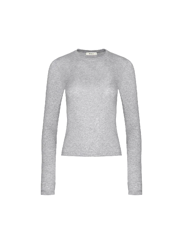 Sale Alert – Get Ready to Shop!Women's 365 Cotton-Stretch Long-Sleeved Top—grey-marl