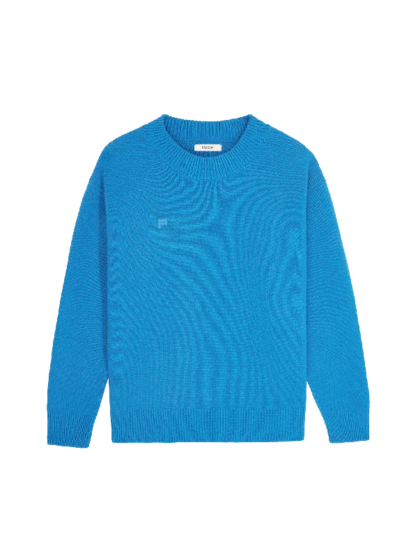 Massive Price Cuts!Women's Recycled Cashmere Sweater—cerulean blue
