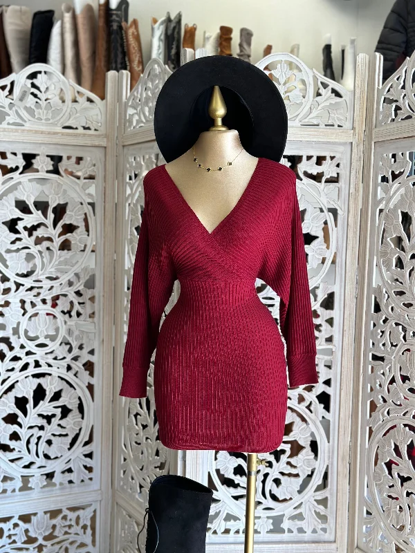 Unbeatable Prices!Wrapped Sweater Dress lo