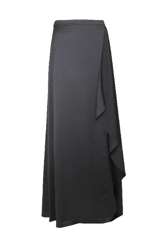 Unlock Huge Savings Now!Adrianna Papell AP1E208838 Mid Waist Slit Formal Draped Crepe Skirt
